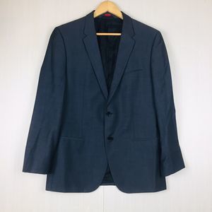 HUGO BOSS Men Gray Virgin Wool Red Tag Super 100 Sport Coat Blazer 42S (48R)